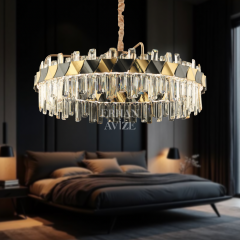 EASD-155 80’lik Kristal Gold LED Avize