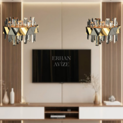 EASD-155 30’luk Kristal Gold LED Aplik