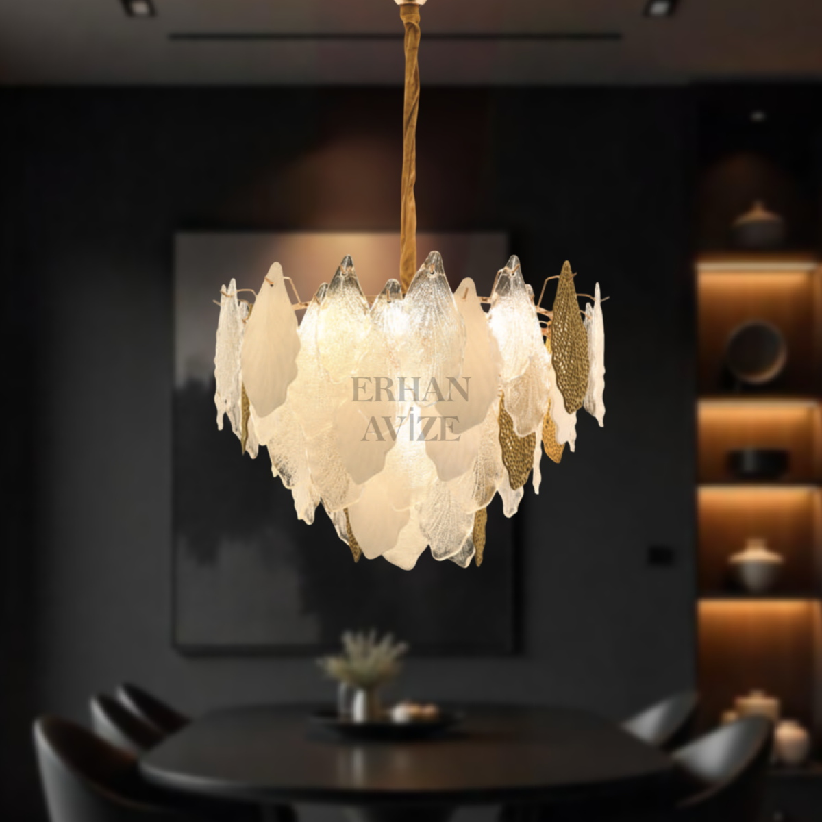 EADM-42 60’lık Kristal Gold LED Avize