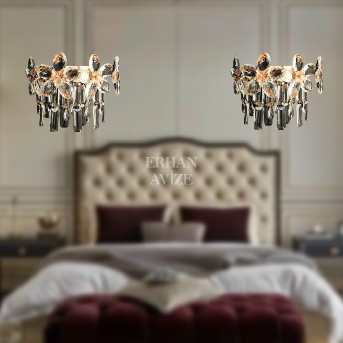 EASD-59 30’luk Kristal Gold LED Aplik