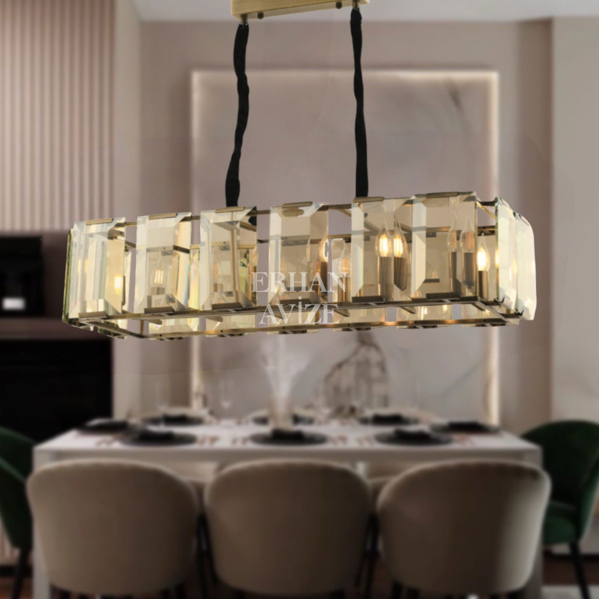 EAMT-09 YM 100’lük Kristal Eskitme LED Avize