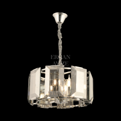 EAMT-08 40‘lık Kristal Krom LED Avize