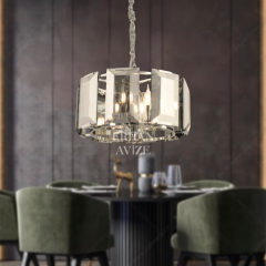 EAMT-08 40‘lık Kristal Krom Avize