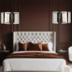 EAMT-08 35’lik Kristal Krom LED Aplik