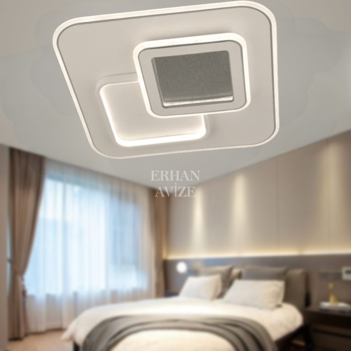 EASD-341 50’lik Kare Plafonyer LED Avize