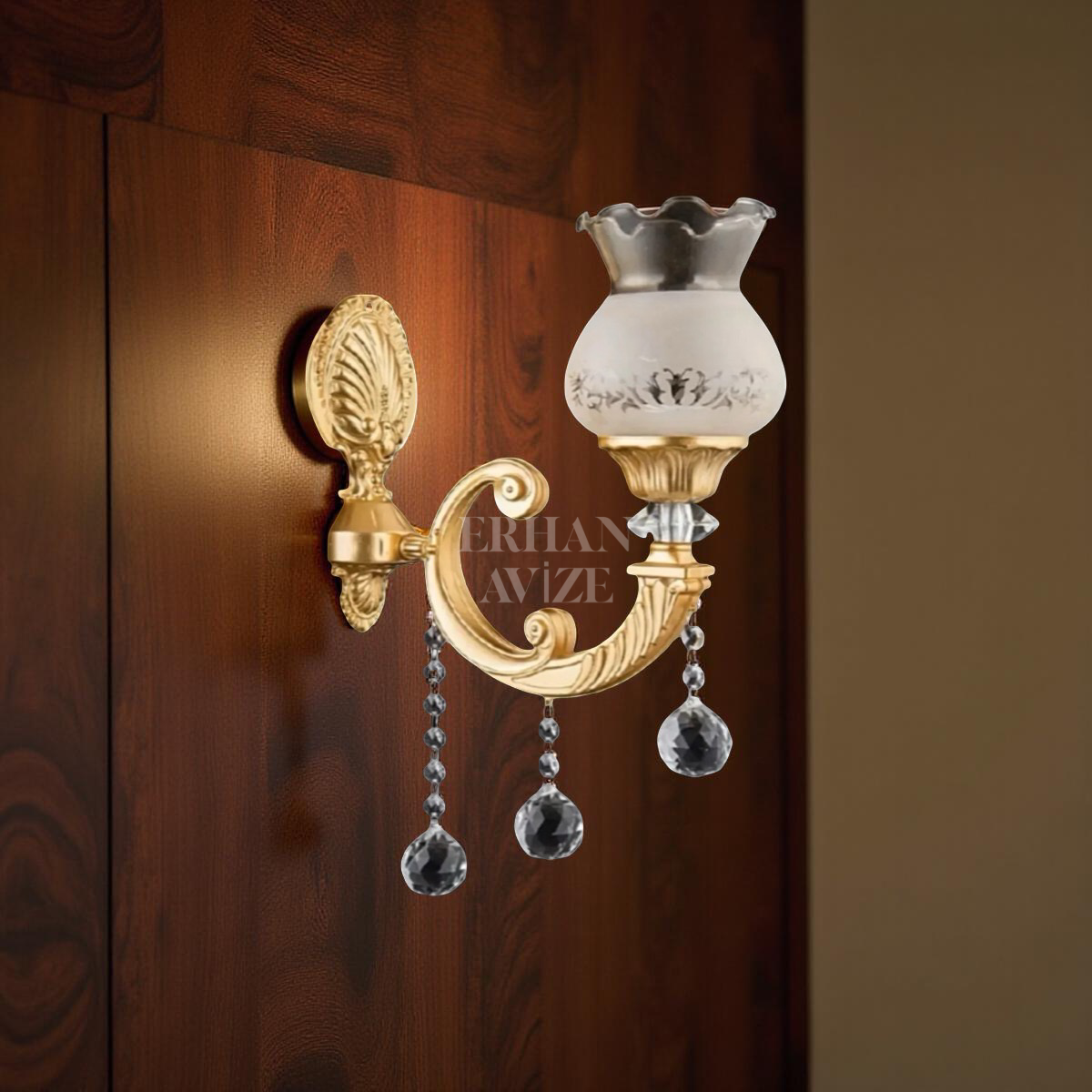 EAVH-036 Velhiza Gold Eskitme Camlı Aplik