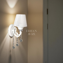 EALN-025 Leynur Kol Şapkalı Beyaz Aplik