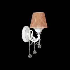 EALN-025 Leynur Kıvrık Kol Şapkalı Kestane-Beyaz Aplik