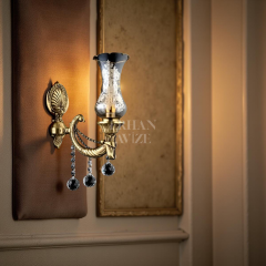 EAŞR-028 Şahruna Zincirkol Bronz Eskitme Aplik