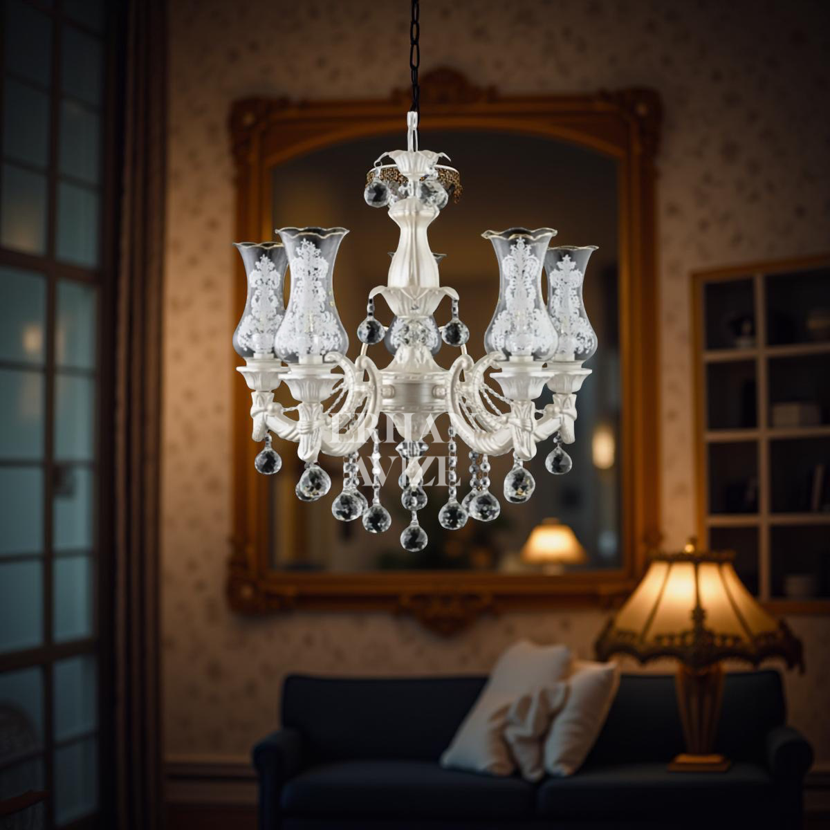 EAŞR-085 Şahranur 5 Kollu Zincirkol Sedef Avize