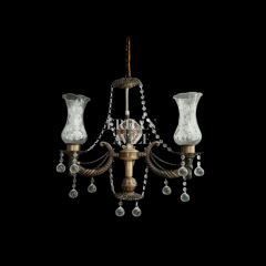 EAZY-040 Zeruyan 2 kollu Zincirkol Bronz-Eskitme Avize