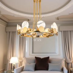 EA-2001 70’lik 8’li Gold Eskitme Avize