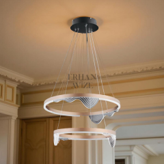EASL-6206 2 Katlı Sarkıt LED Rose Gold Avize