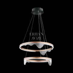 EASL-6206 2 Katlı Sarkıt LED Rose Gold Avize