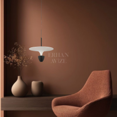EAFP-300 Tekli Sarkıt LED Beyaz-Siyah Avize