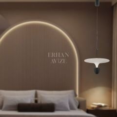 EAFP-300 Tekli Sarkıt LED Beyaz-Siyah Avize