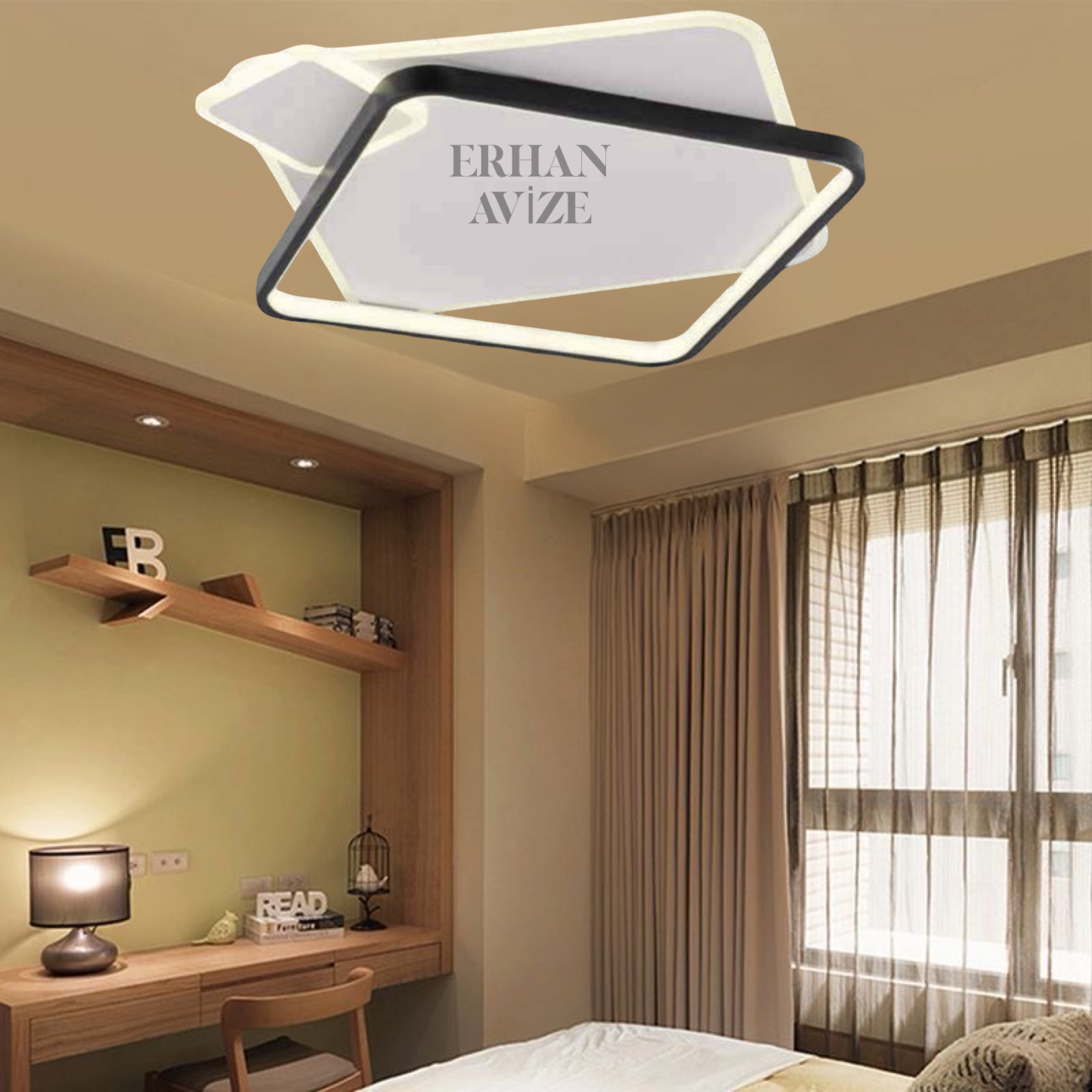 EANS-765 Plafonyer LED Siyah-Beyaz Avize