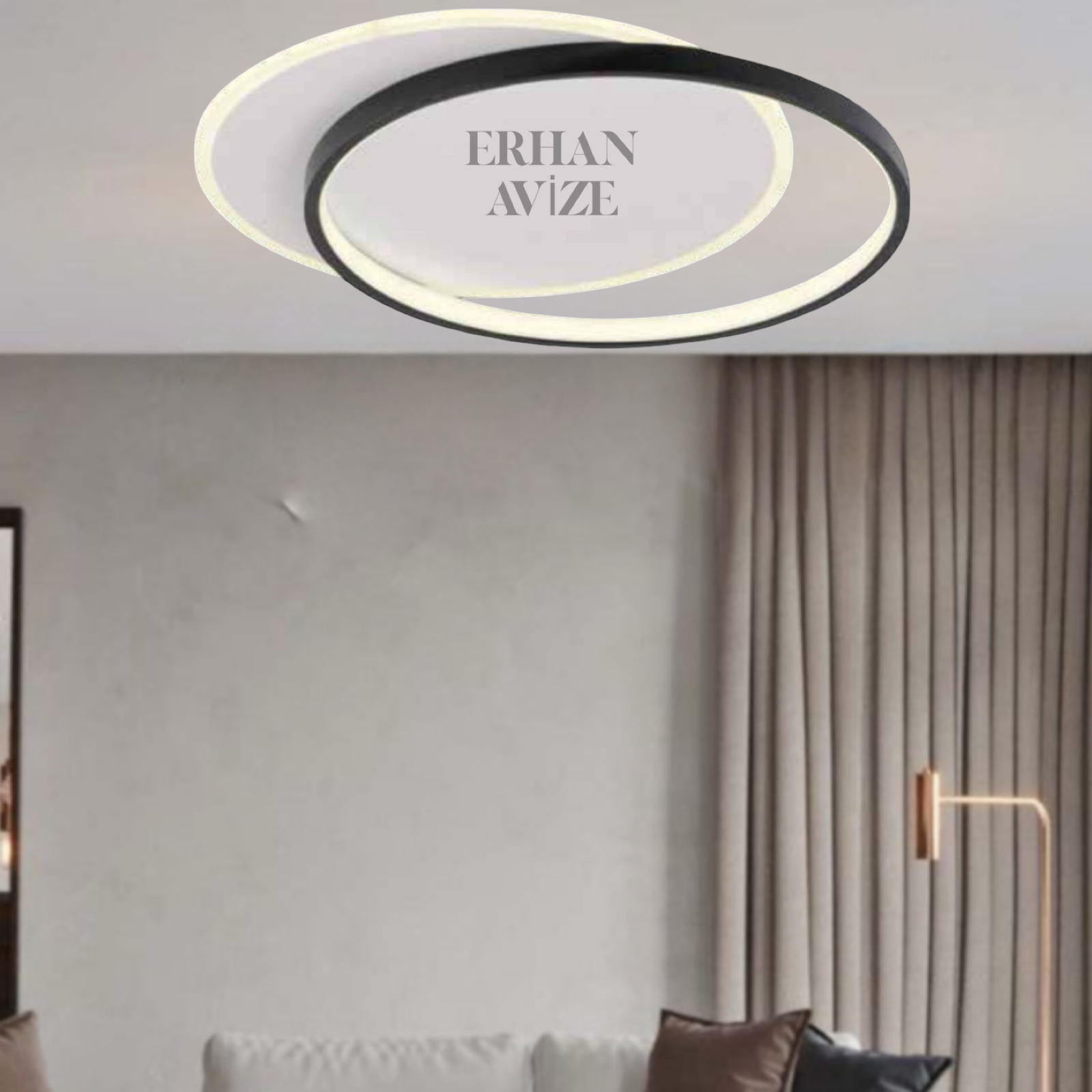 EANS-765 Plafonyer LED Siyah-Beyaz Avize