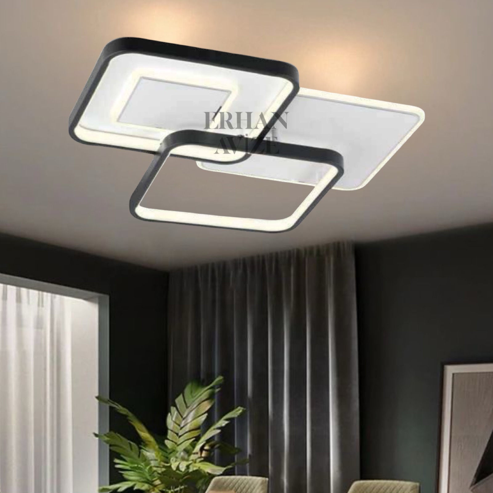 EANS-797 Plafonyer LED Siyah-Beyaz Avize