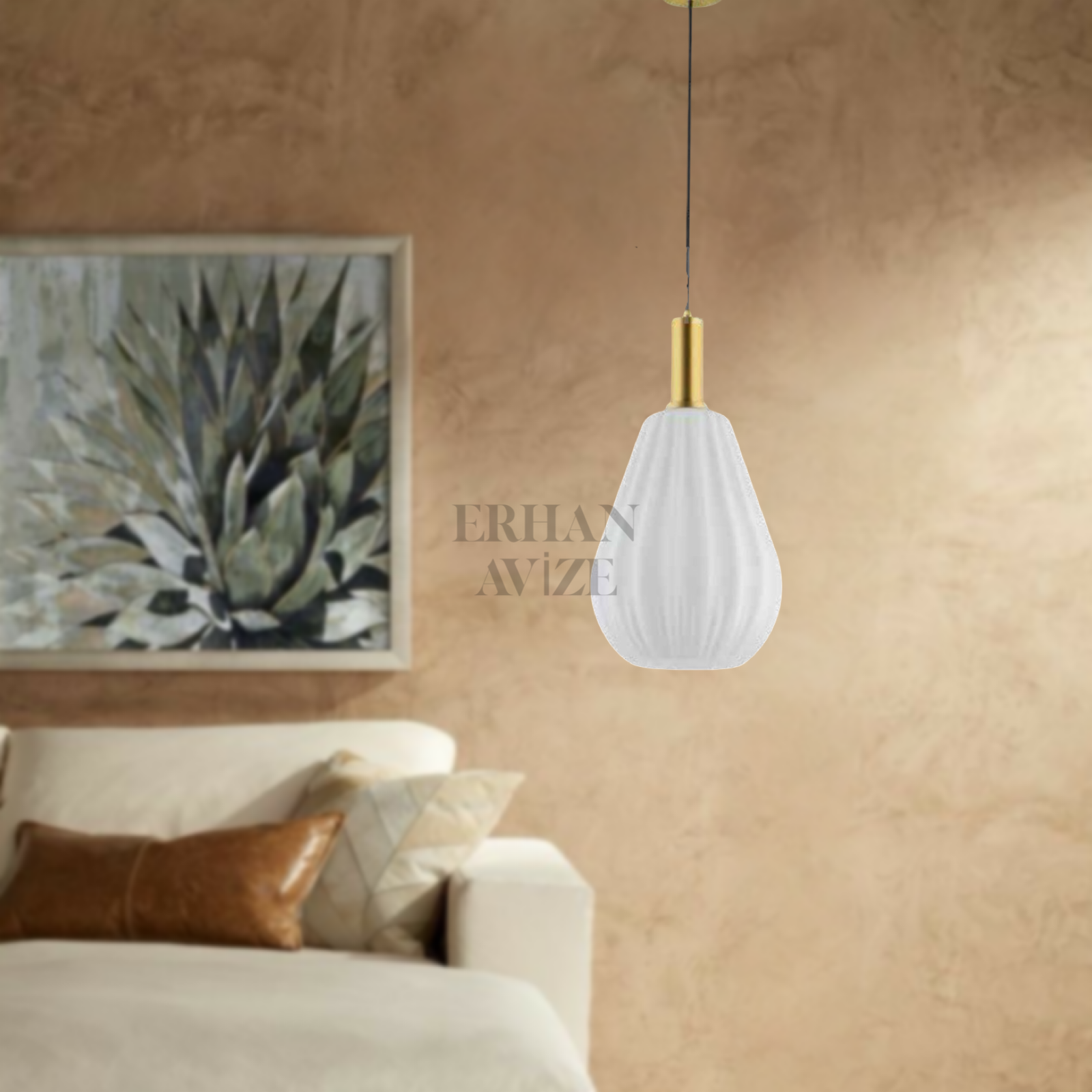 EAD-7804 330’luk Tekli Sarkıt Gold-Eskitme Avize