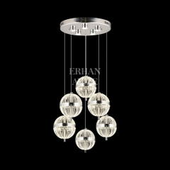 EANS-47 6’lı Top Sarkıt Krom LED Avize