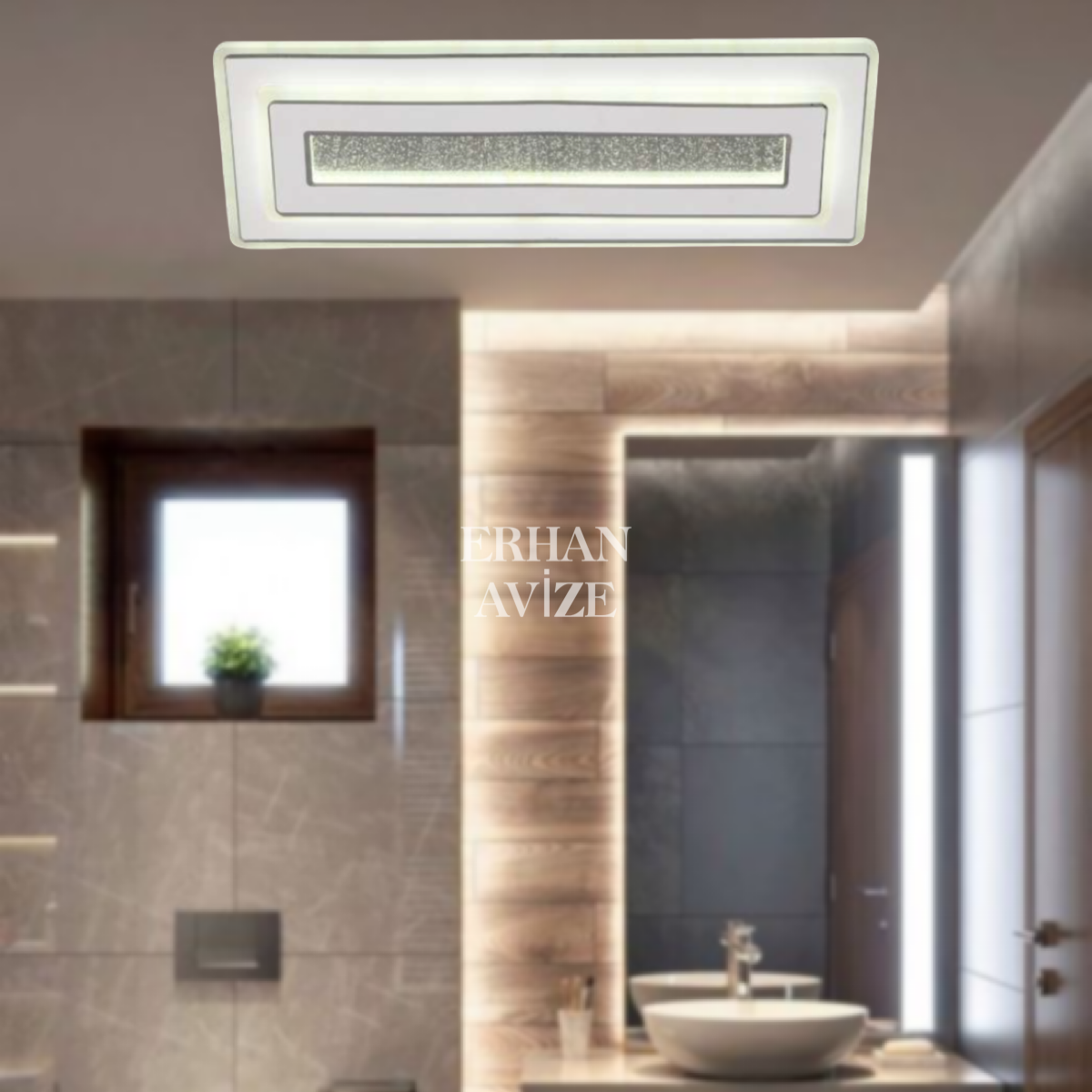 EAAP-34 40’lık Dikdörtgen Plafonyer LED Avize