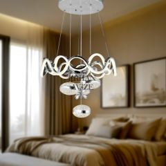 EANS-39 55’lik Sarkıt Top Krom LED Avize