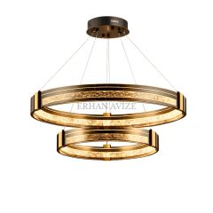 EASD-418 Çift Katlı 60'lık Pleksi Glass LED Avize