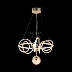 EALD-23 Büyük Toplu Gold LED Avize