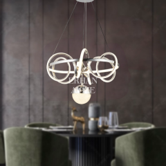 EALD-23 Büyük Toplu Krom LED Avize