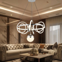 EALD-23 Büyük Toplu Krom LED Avize