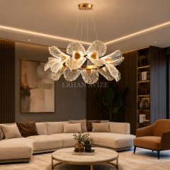 EASD-391 Midye Kabuğu 60'lık Gold LED Avize