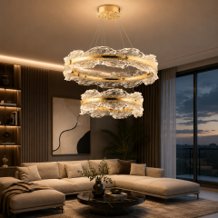 EASD-370 80+50cm Luxury Series Gold LED Avize