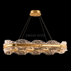 EASD-370 Yemek Masası Luxury Series Gold LED Avize