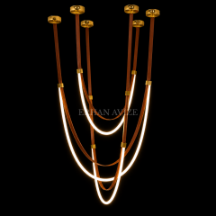 EASD-446 Üçlü Ahşap Kemer Model LED Avize