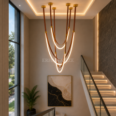 EASD-446 Üçlü Ahşap Kemer Model LED Avize