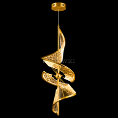 EASD-483 K Gold İşlemeli Kristal LED Avize
