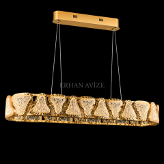 EASD-494 Yemek Masası Toprak Gold LED Avize