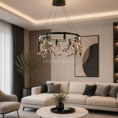 EASD-438 Tek Katlı Siyah LED Avize