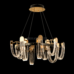 EASD-523 8'li Yuvarlak Modern Kristal LED Sarkıt Avize