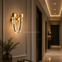 EASD-523 Kristal U Tasarım Gold LED Aplik