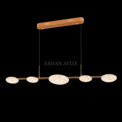EASD-429 Yemek Masası Gold LED Avize
