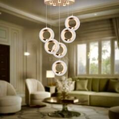 EASD-231  6’lı Sarkıt Gold LED Avize