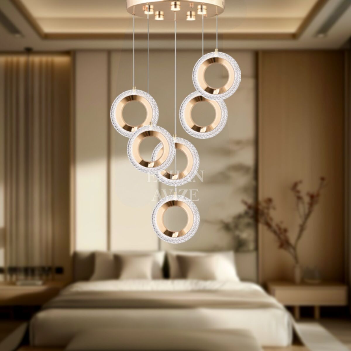 EASD-231  6’lı Sarkıt Gold LED Avize