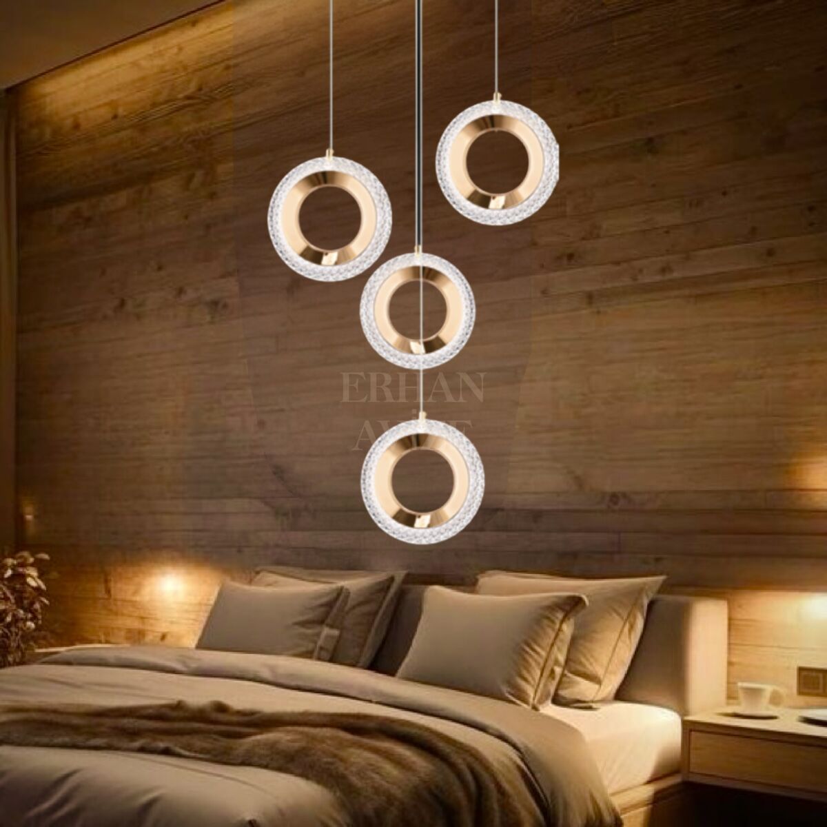 EASD-231 4’lü Sarkıt Gold LED Avize