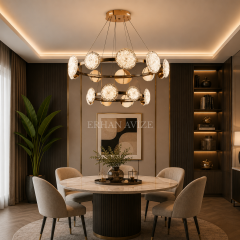 EASD-429 İki Katlı Gold LED Avize
