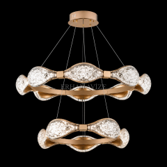 EASD-416 80+50cm Modern Saten Gold LED Avize