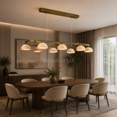 EASD-453 Yemek Masası Mermer Tasarımlı Modern LED Avize