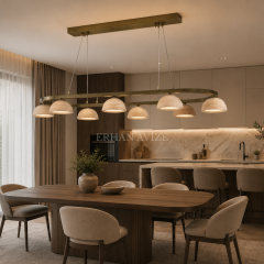 EASD-453 Yemek Masası Mermer Tasarımlı Modern LED Avize