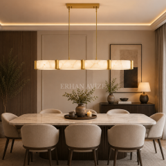 EASD-412 Yemek Masası Mermer Model LED Avize